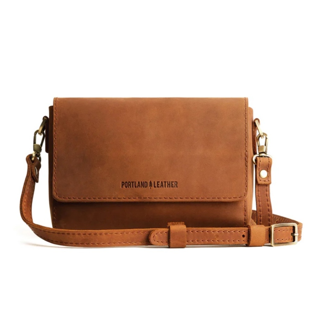 Portland Leather Tan Crossbody Bag